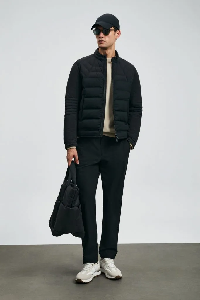 LUFİAN Ralf Kaz Tüyü Erkek Mont 112120241 - Siyah