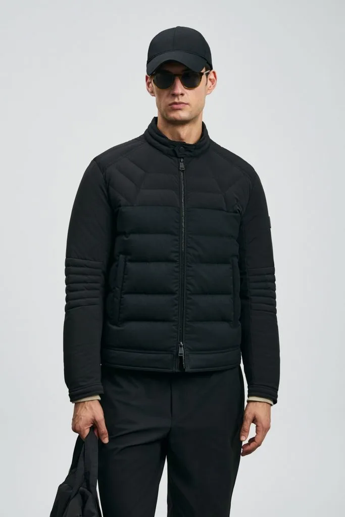 LUFİAN Ralf Kaz Tüyü Erkek Mont 112120241 - Siyah