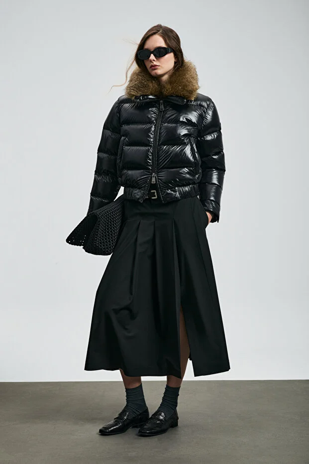 LUFİAN Daısy Kaz Tüyü Kadın Mont 122120041 - Siyah