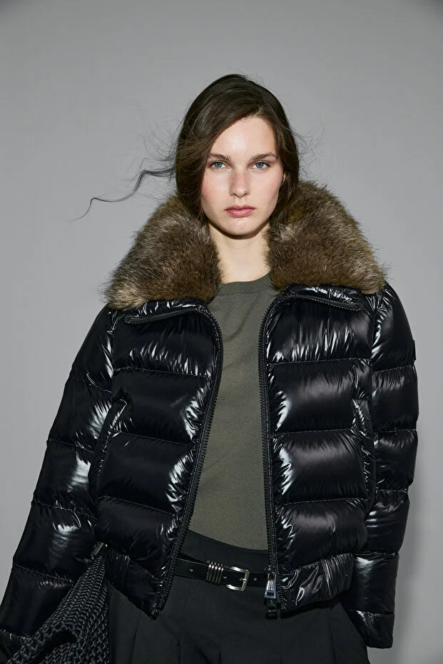 LUFİAN Daısy Kaz Tüyü Kadın Mont 122120041 - Siyah