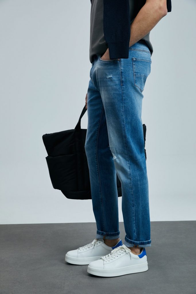 LUFİAN  Franz Smart Jean Erkek Pantolon Slim Fit  111200196 - MAVİ