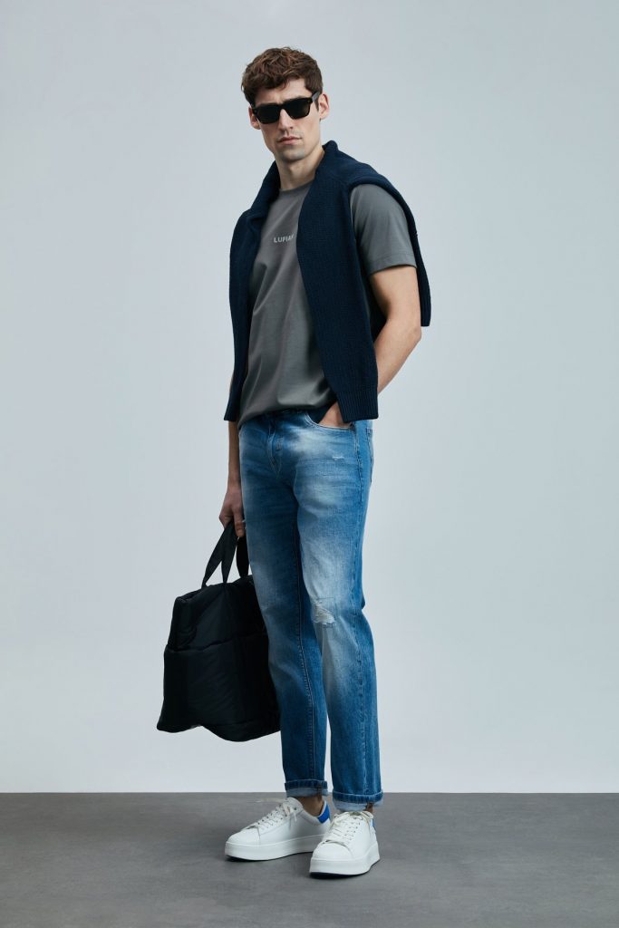 LUFİAN  Franz Smart Jean Erkek Pantolon Slim Fit  111200196 - MAVİ