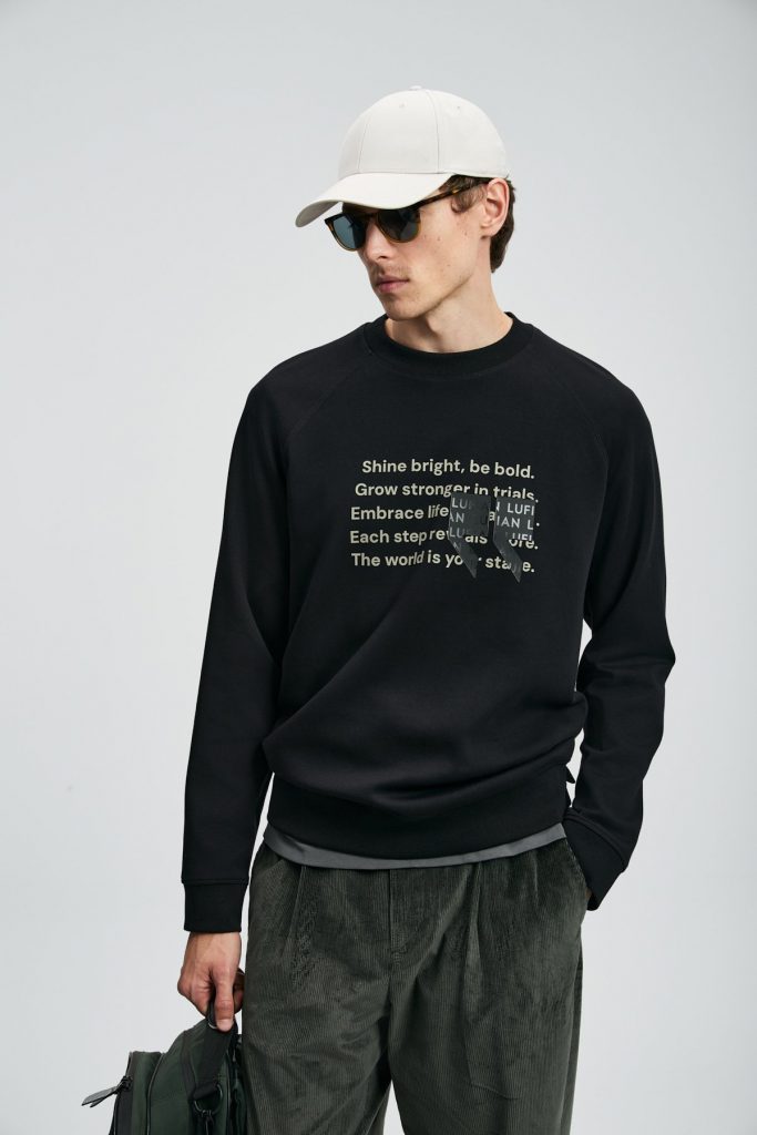 LUFİAN Shadow Erkek Sweatshirt 112030174 - Siyah