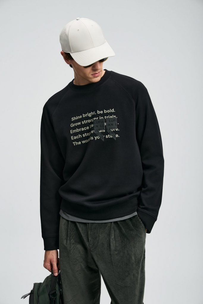LUFİAN Shadow Erkek Sweatshirt 112030174 - Siyah