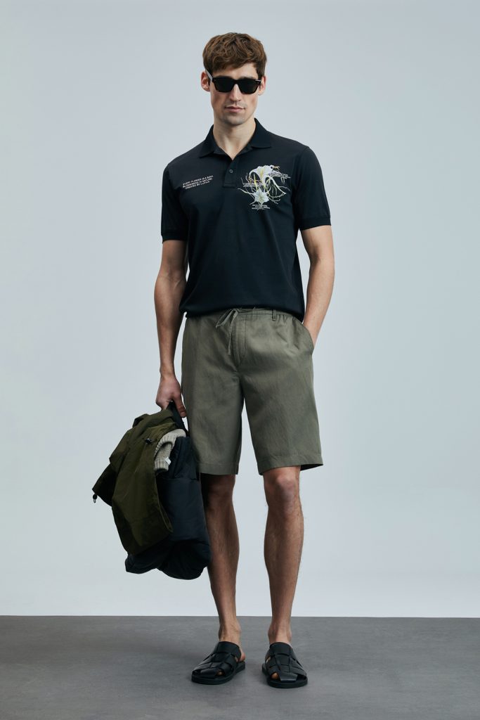 LUFİAN Ross Spor Erkek Chino Şort Slim Fit 111210077 - YEŞİL