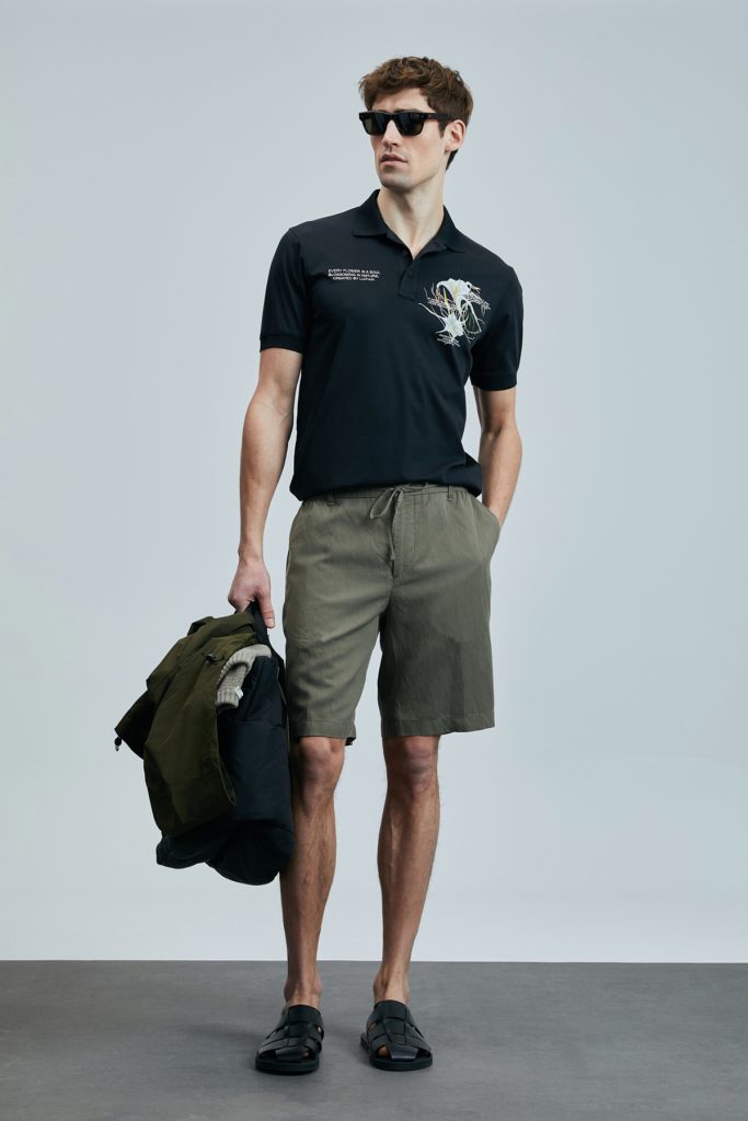 LUFİAN Ross Spor Erkek Chino Şort Slim Fit 111210077 - YEŞİL