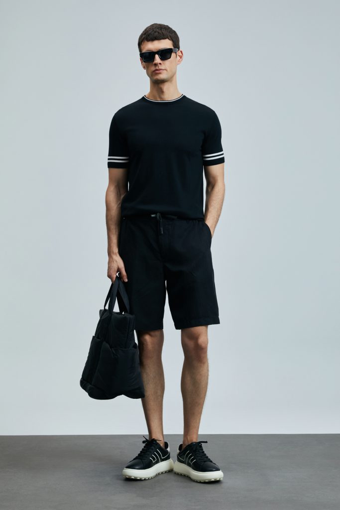 LUFİAN Ross Spor Erkek Chino Şort Slim Fit 111210077 - Siyah