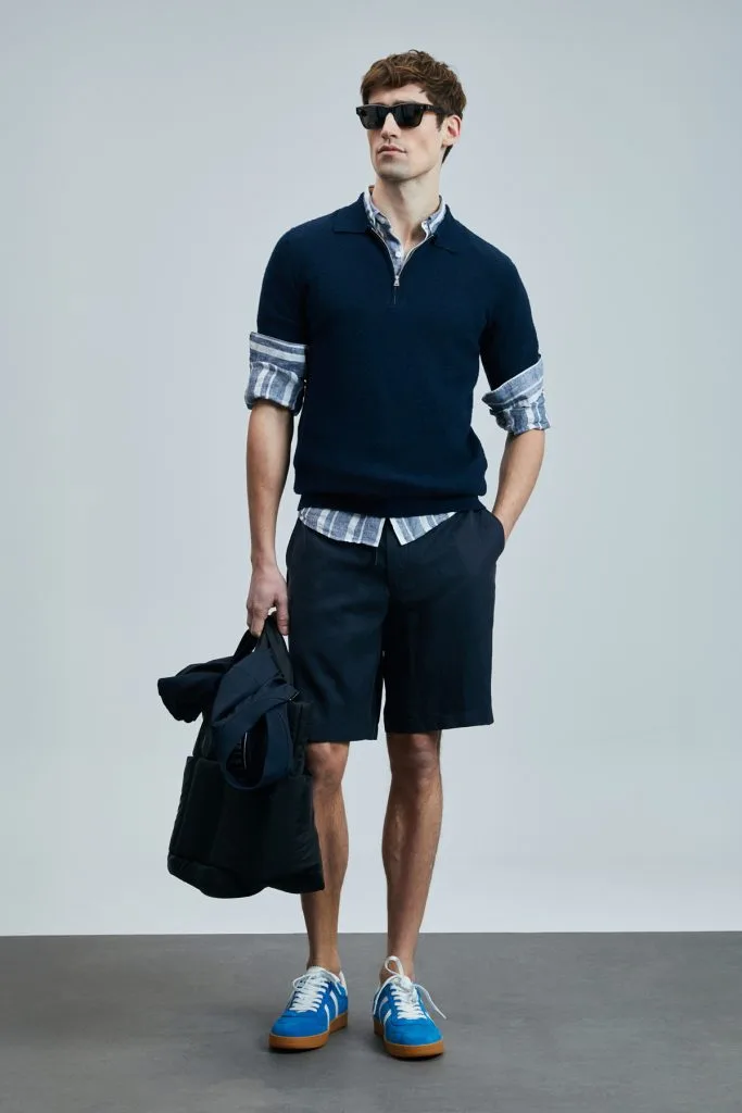 LUFİAN Ross Spor Erkek Chino Şort Slim Fit 111210077 - Lacivert