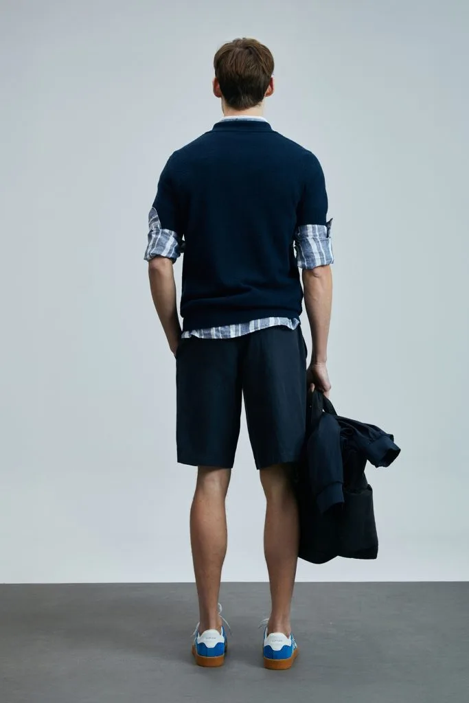 LUFİAN Ross Spor Erkek Chino Şort Slim Fit 111210077 - Lacivert