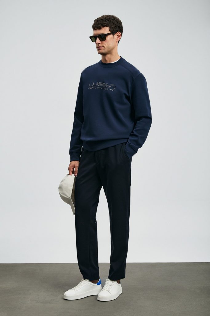 LUFİAN Luther Erkek Sweatshirt 112030171 - Lacivert