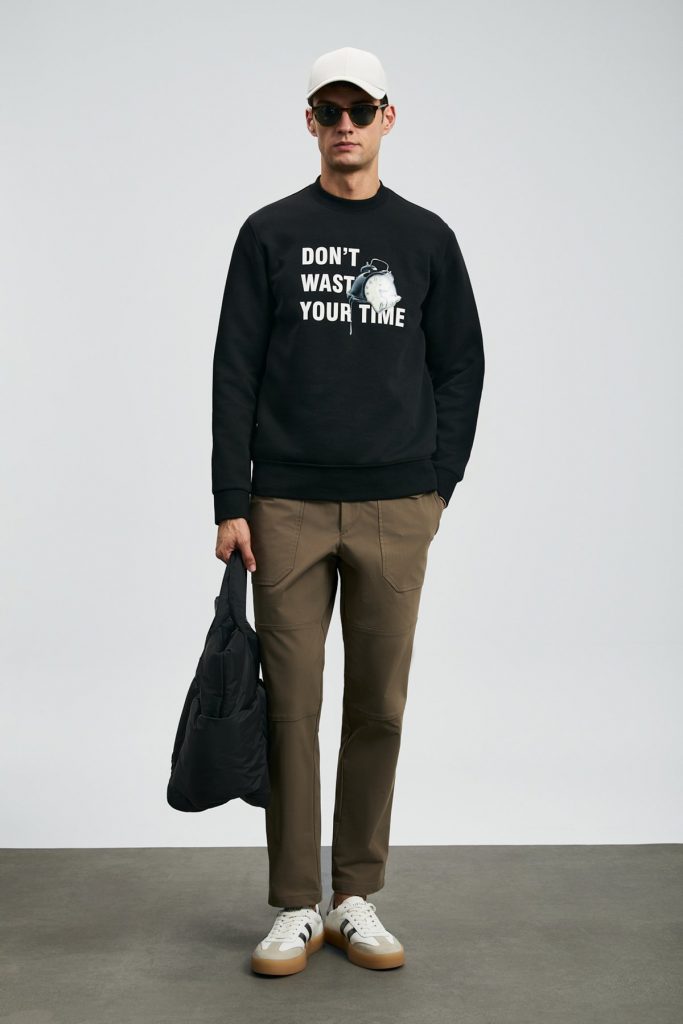 LUFİAN Henry Erkek Sweatshirt 112030173 - Siyah