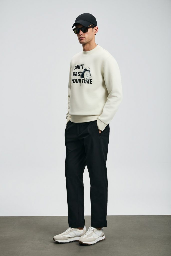 LUFİAN Henry Erkek Sweatshirt 112030173 - KIR.BEYAZ