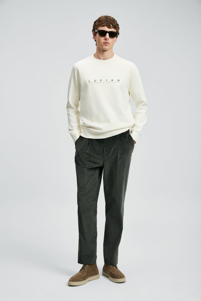 LUFİAN Cooper Erkek Sweatshirt 112030177 - Beyaz