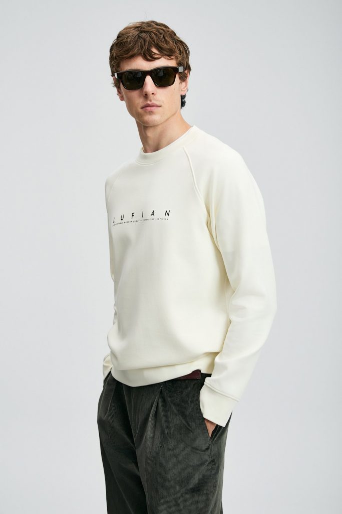 LUFİAN Cooper Erkek Sweatshirt 112030177 - Beyaz