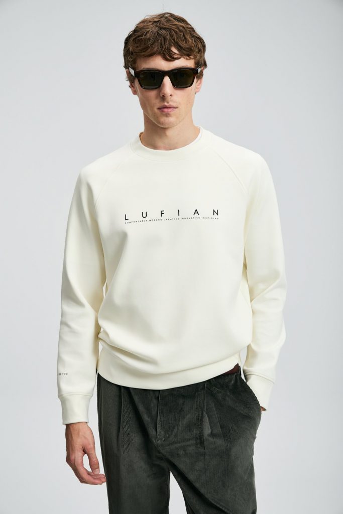 LUFİAN Cooper Erkek Sweatshirt 112030177 - Beyaz