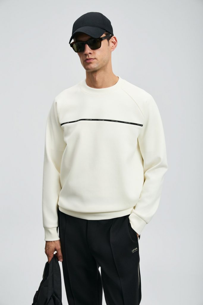 LUFİAN Cosmo Erkek Sweatshirt 112030181 - KIR.BEYAZ
