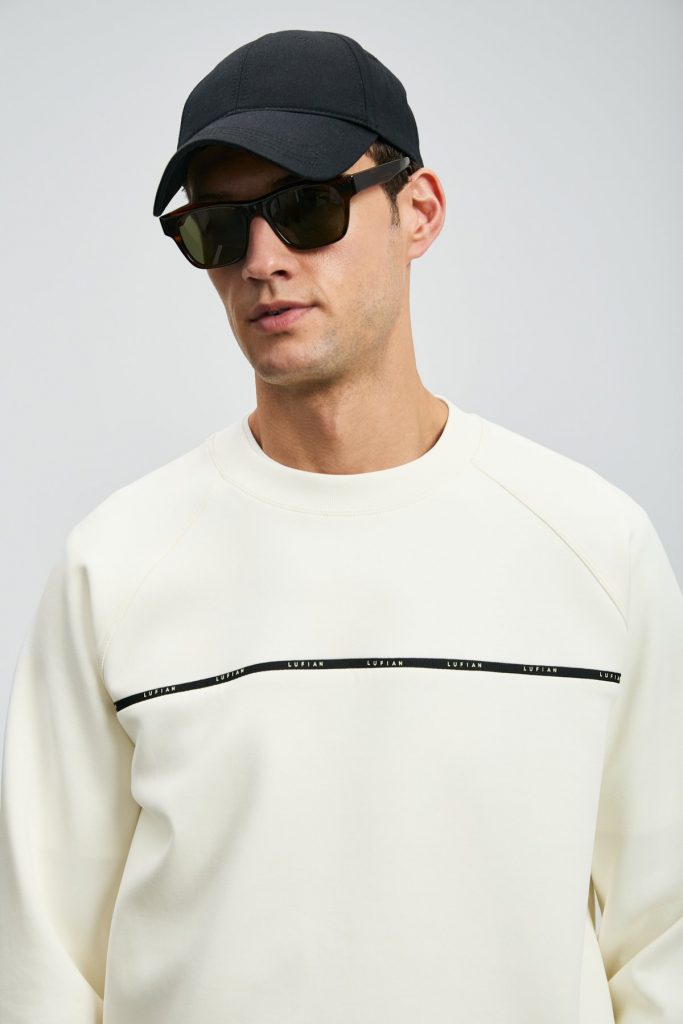 LUFİAN Cosmo Erkek Sweatshirt 112030181 - KIR.BEYAZ