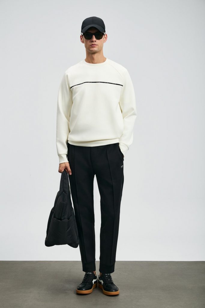 LUFİAN Cosmo Erkek Sweatshirt 112030181 - KIR.BEYAZ