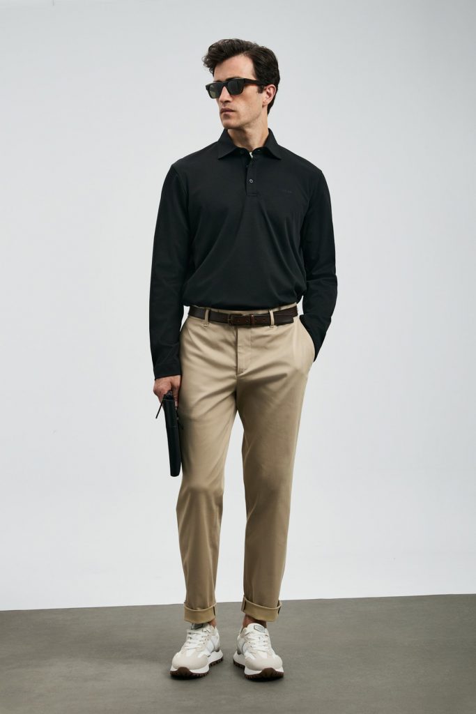 LUFİAN Rocky Smart Erkek Polo Sweat 112040044 - Siyah