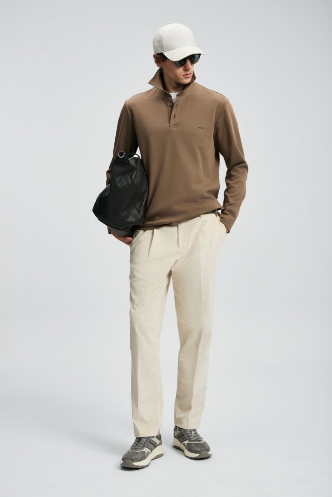 LUFİAN Rocky Smart Erkek Polo Sweat 112040044 - kahve