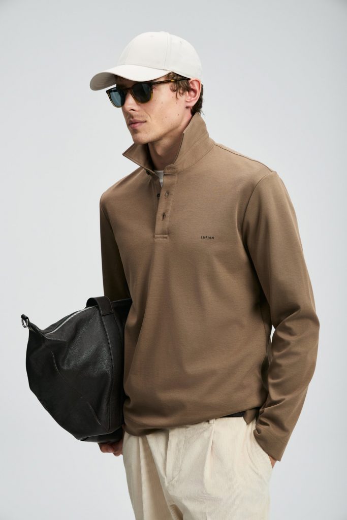 LUFİAN Rocky Smart Erkek Polo Sweat 112040044 - kahve