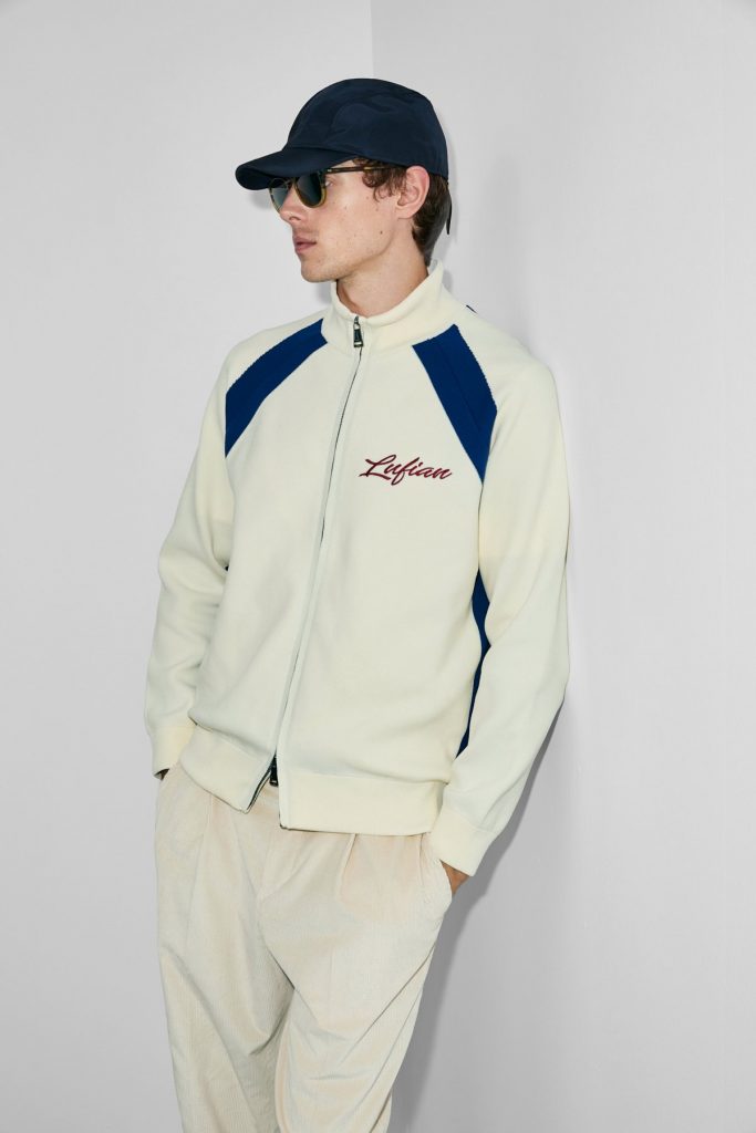 LUFİAN Shıne Erkek Hırka 112100081 - KIR.BEYAZ