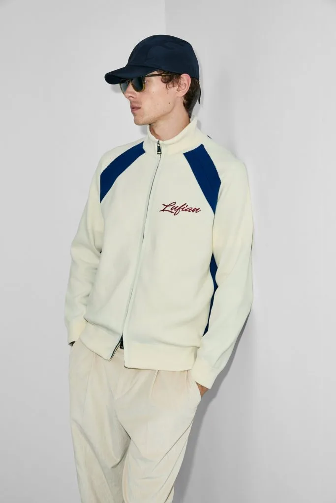 LUFİAN Shıne Erkek Hırka 112100081 - KIR.BEYAZ