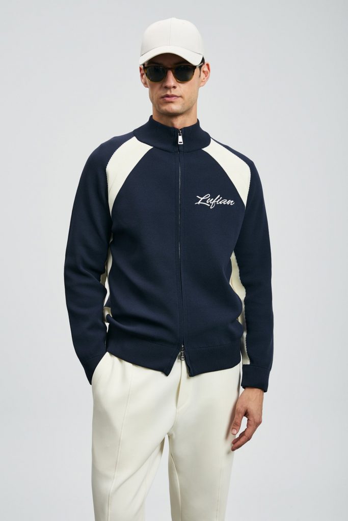 LUFİAN Shıne Erkek Hırka 112100081 - Lacivert