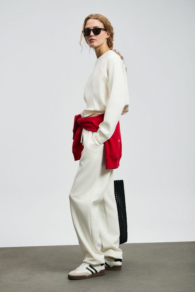 LUFİAN Alıce Kadın Örme Sweatshırt 122030016 - KIR.BEYAZ