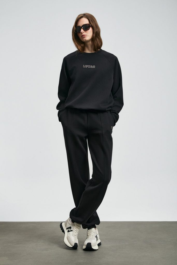 LUFİAN Alıce Kadın Örme Sweatshırt 122030016 - Siyah