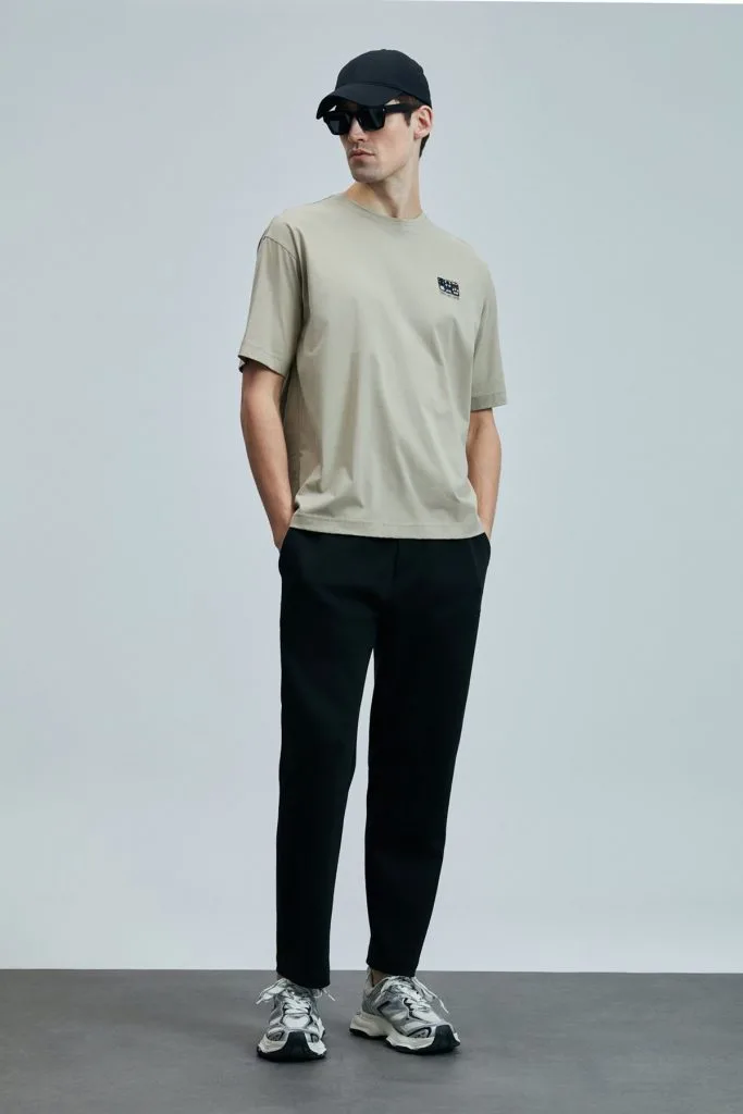 LUFİAN Mask Modern Grafik T- Shirt 111020248 - BEJ