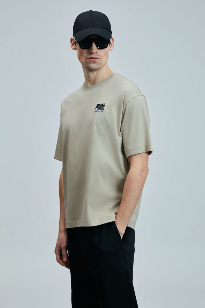 LUFİAN Mask Modern Grafik T- Shirt 111020248 - BEJ