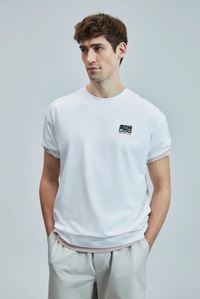 LUFİAN Mask Modern Grafik T- Shirt 111020248 - Beyaz