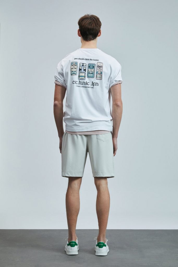 LUFİAN Mask Modern Grafik T- Shirt 111020248 - Beyaz