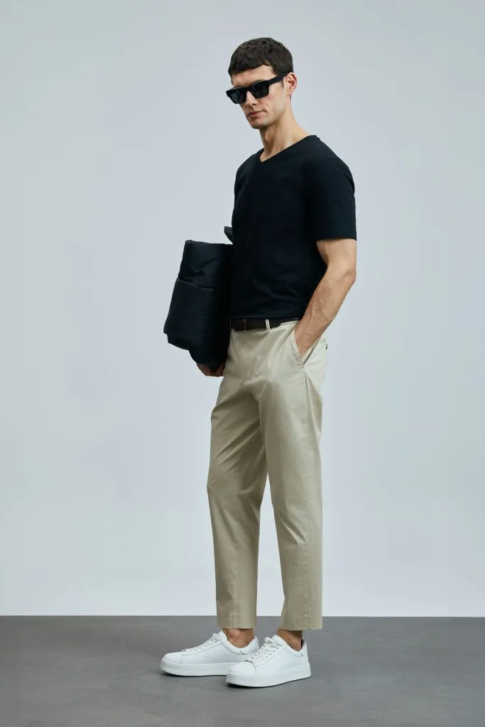 LUFİAN Tuna Modern Grafik T- Shirt 111020266 - Siyah