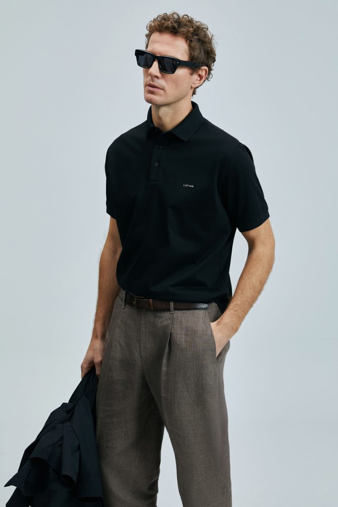 LUFİAN Luna Smart Erkek Polo Tişört 111040228 - Siyah