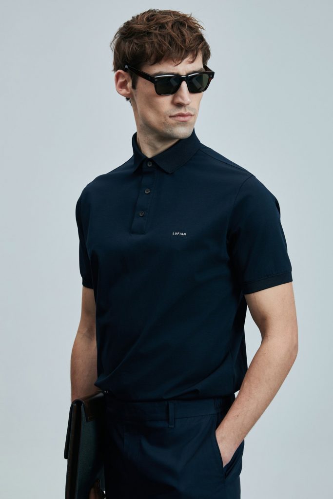 LUFİAN Luna Smart Erkek Polo Tişört 111040228 - Lacivert