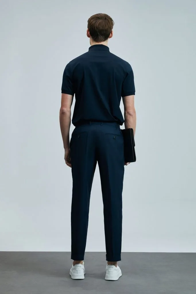 LUFİAN Luna Smart Erkek Polo Tişört 111040228 - Lacivert