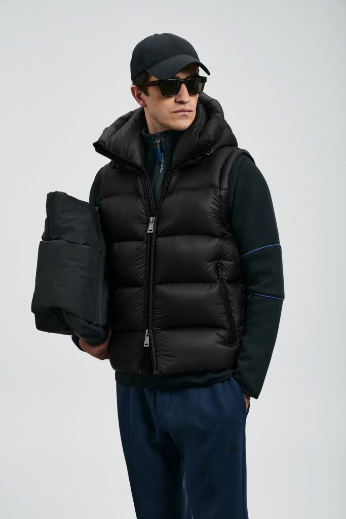 LUFİAN Moses Kaz Tüyü Erkek Yelek 112130030 - Siyah