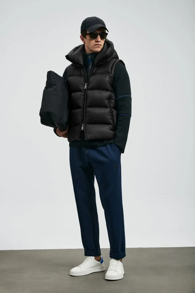 LUFİAN Moses Kaz Tüyü Erkek Yelek 112130030 - Siyah