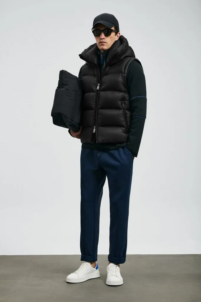 LUFİAN Moses Kaz Tüyü Erkek Yelek 112130030 - Siyah