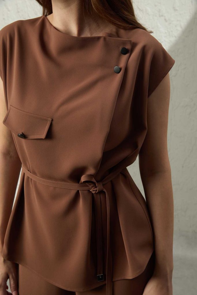 MEZZURA Belden Bağlamalı Bluz 1529