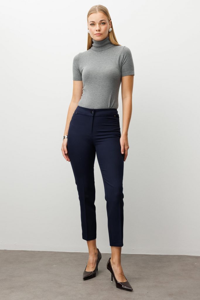 MODAİLGİ Yan Cep Dar Paça Pantolon 40515 - Lacivert