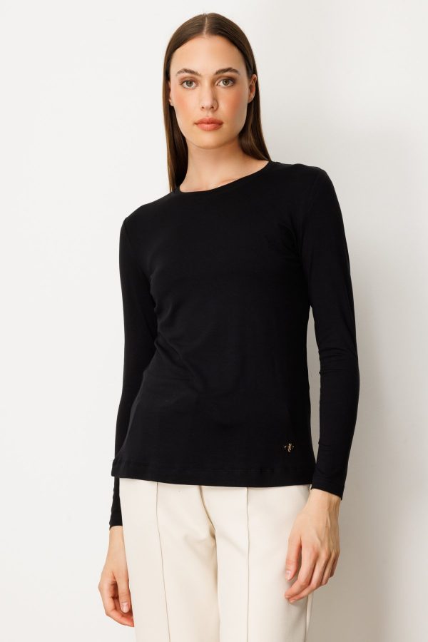 ON Metal Aksesuarlı Sıfır Yaka Basic Bluz 61303