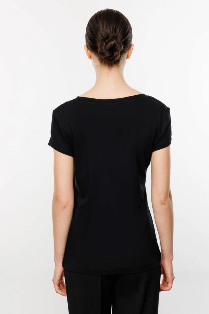 ON TRİKO V Yaka Basic T-Shirt  51305 - Siyah