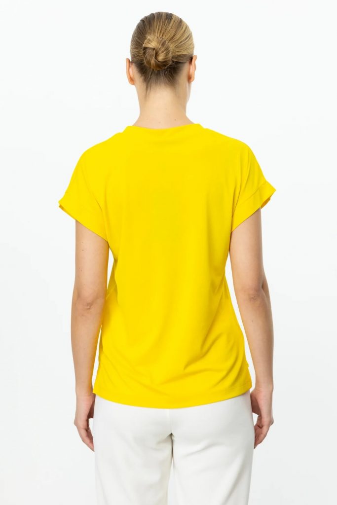 ON TRİKO  V Yaka Kısa Kol T-Shirt 51475 - SARI