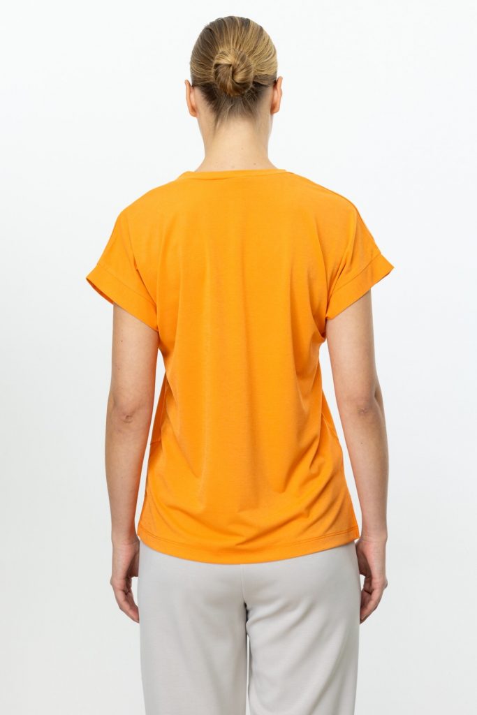 ON TRİKO  V Yaka Kısa Kol T-Shirt 51475 - oranj