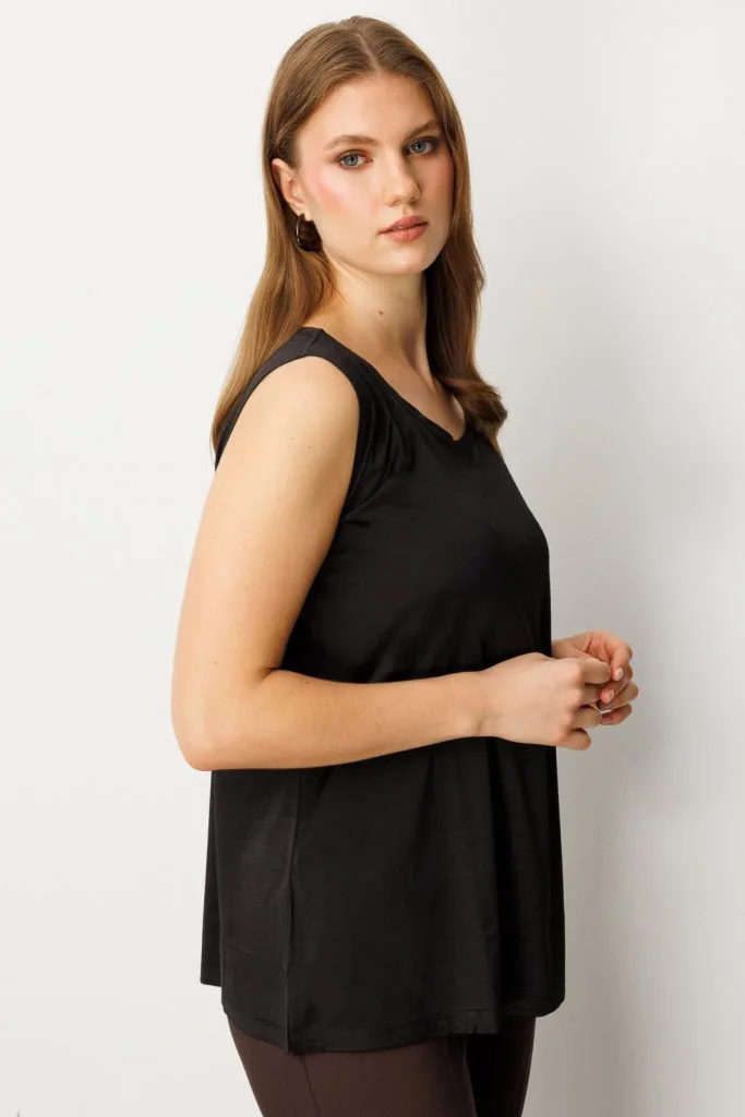 ON TRİKO Kolsuz Basic Bluz 61310