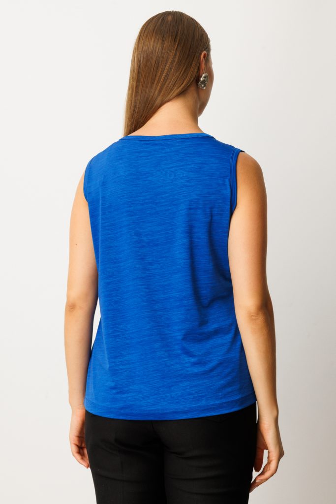 ON TRİKO Yakası Düğme Detaylı Kolsuz Basic 61333 - SAKS