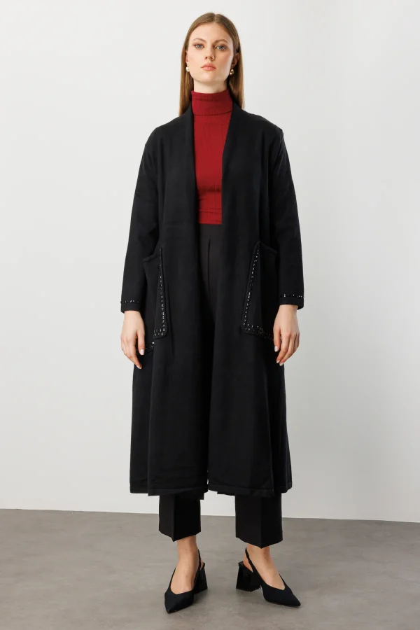 ON TRİKO Torba Cepli Uzun Triko Hırka 60910